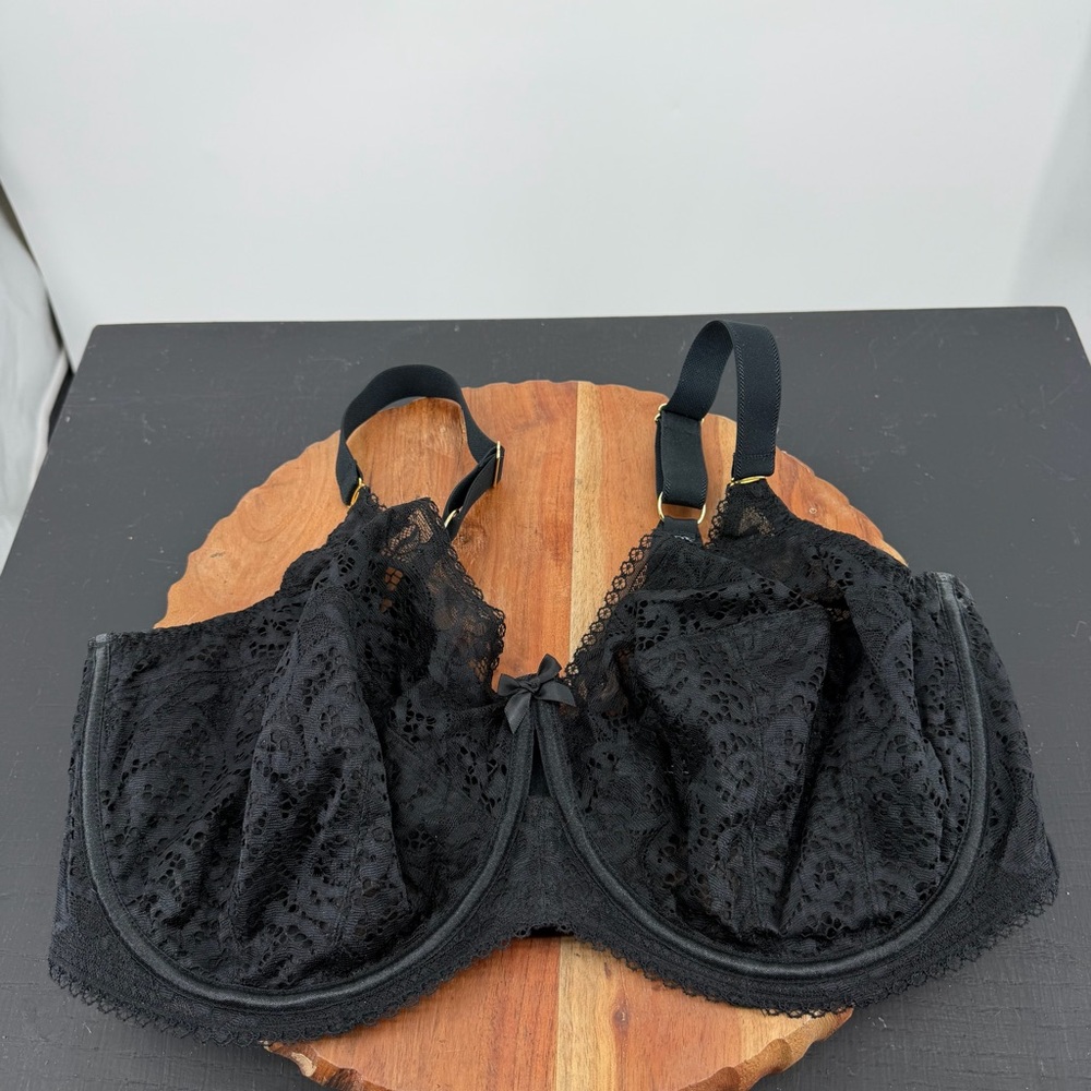 Sculptresse Estel Full Cup Bra supportive underwire bra‎ stretch lace 42F black